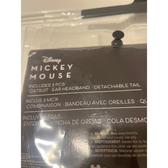 Womens Mickey Mouse Costume Cute Minnie Sexy Catsuit Jacket Pants Disney XL - Picture 3 of 4